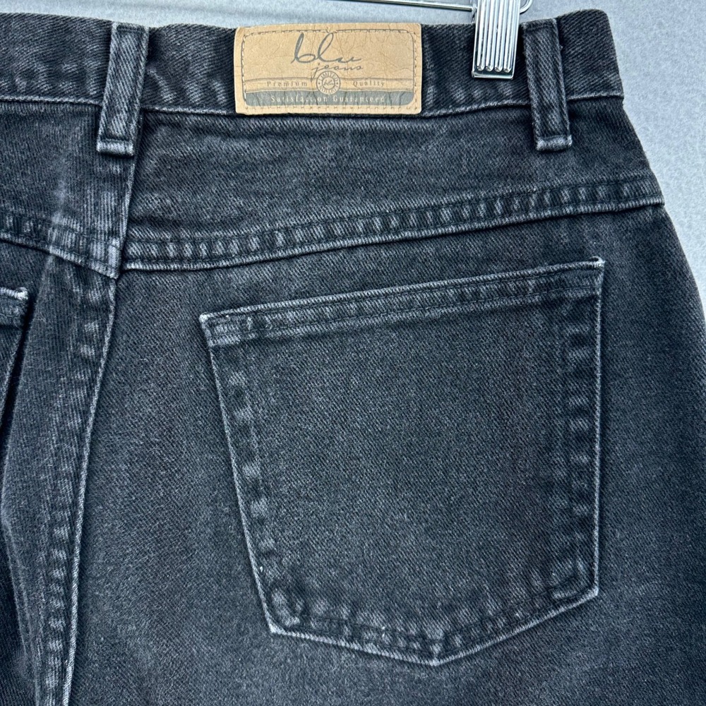 VTG Blue Jeans Limited Edition Black High Waisted Mom Jeans 8M 28x30 90s Momcore